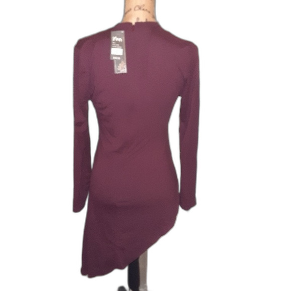 Special One Large Burgundy Asymmetrical Choker Dress NWT - Picture 3 of 5